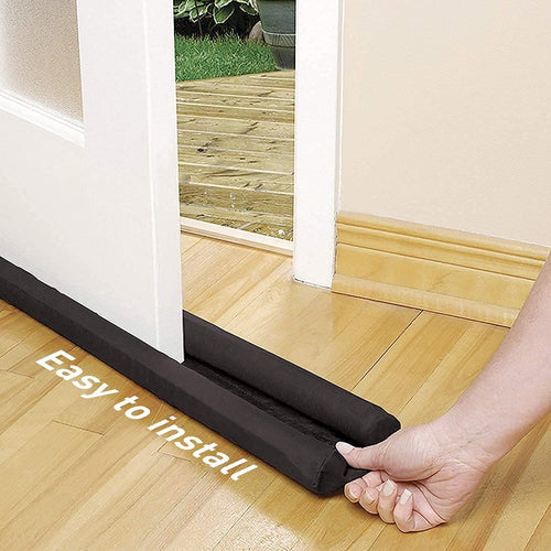 Door Draft Fabric Cover Guard - Brown (Pack Of 2)